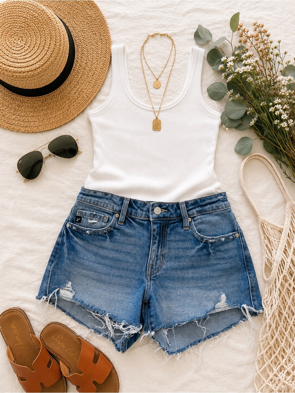 Kancan Distressed Denim Cutoff Shorts | Women’s Size S
